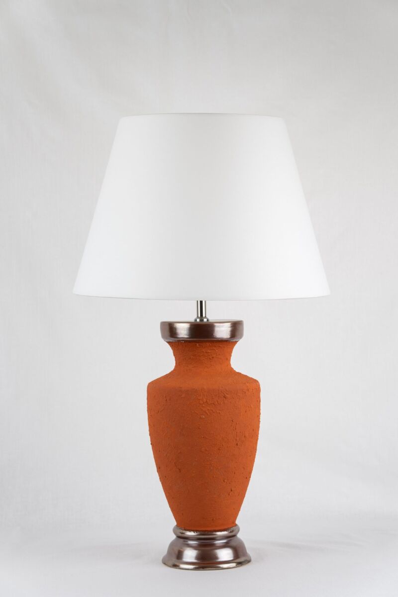 Arrius Cinnamon Silver-Red table lamp